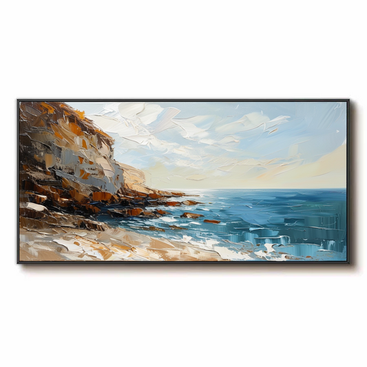 Falaise côtière et scène océanique