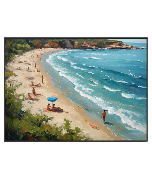 Retraite en bord de mer : un paysage de plage tranquille