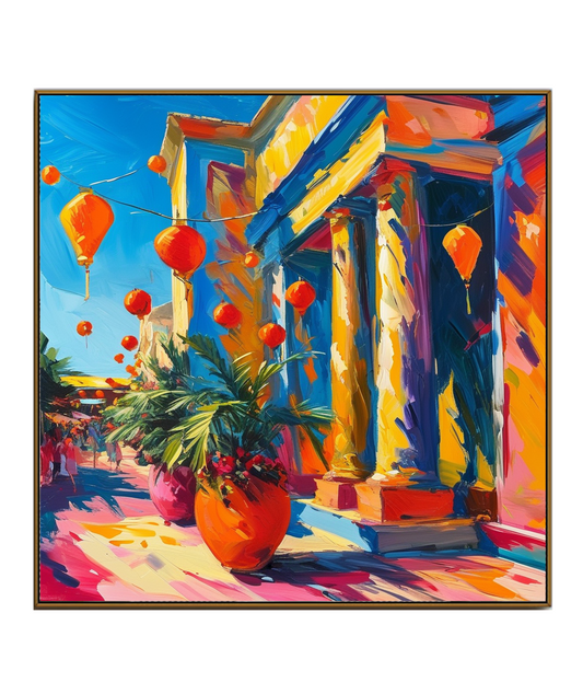 فانوس احتفالي - حارة مبطنة