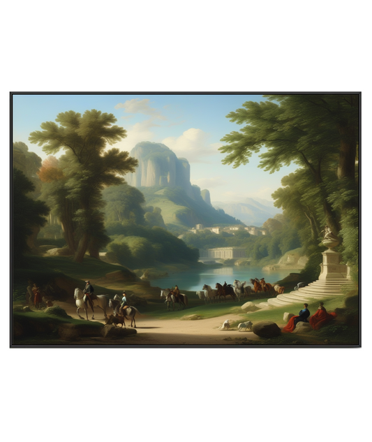 Retraite idyllique au bord du lac : une scène d'élégance et de sérénité