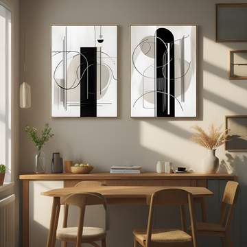 Abstract Dialogues: The Interplay of Shapes and Lines