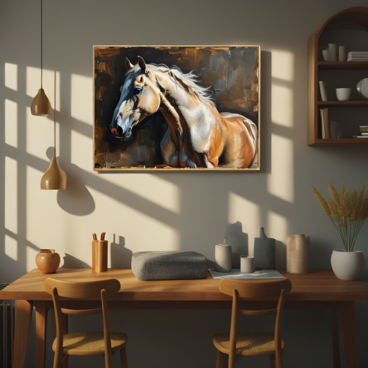 Grâce et majesté du cheval d'or