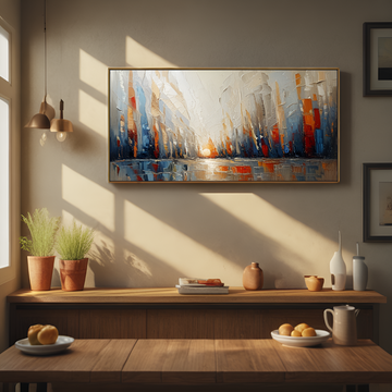 Abstract Cityscape at Sunset