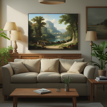 Idyllic Retreat by the Lake: A Scene of Elegance and Serenity