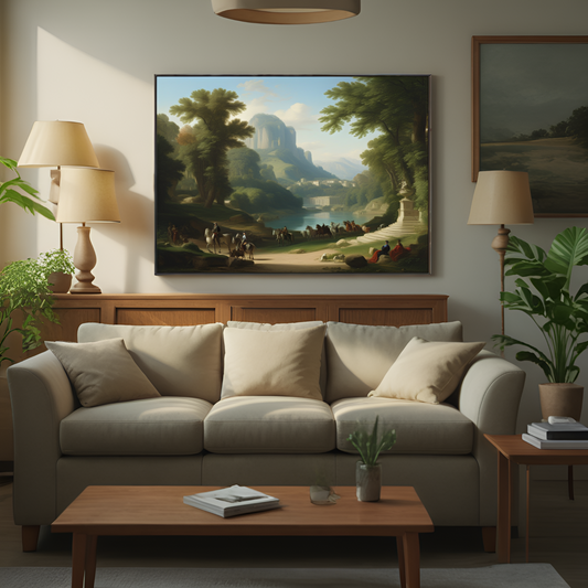 Retraite idyllique au bord du lac : une scène d'élégance et de sérénité