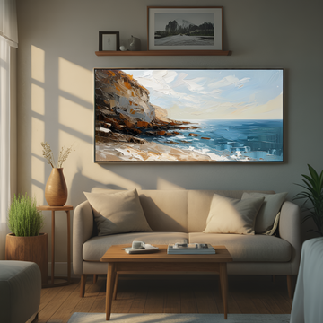 Coastal Cliff and Ocean Scene