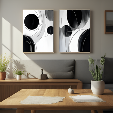 التناغمات الدائرية: الباليه التجريدي بالأبيض والأسود