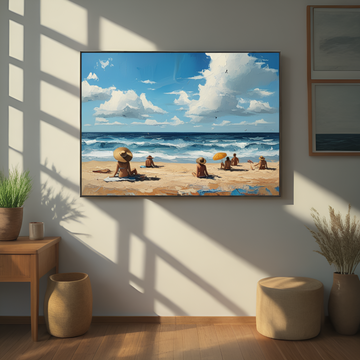 لحظات هادئة على الشاطئ تحت أشعة الشمس