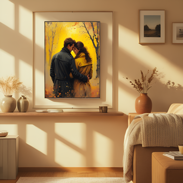 Autumnal Embrace: A Love in the Falling Leaves