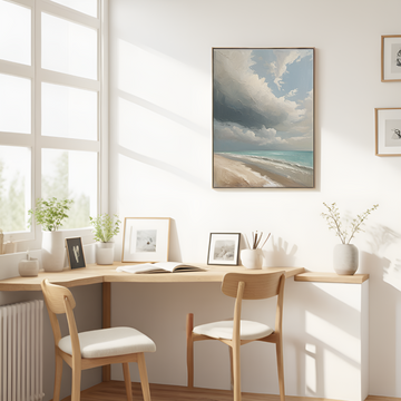 Coastal Reverie: The Ever - Changing Skies over the Sea