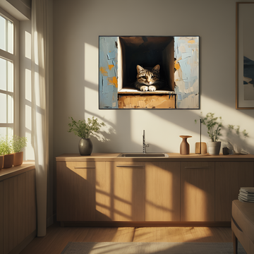 Curious Cat in the Nook