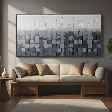 تكوين نغمي رمادي تجريدي