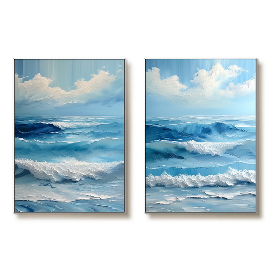Azure Reverie: The Rhythmic Dance of the Ocean Waves