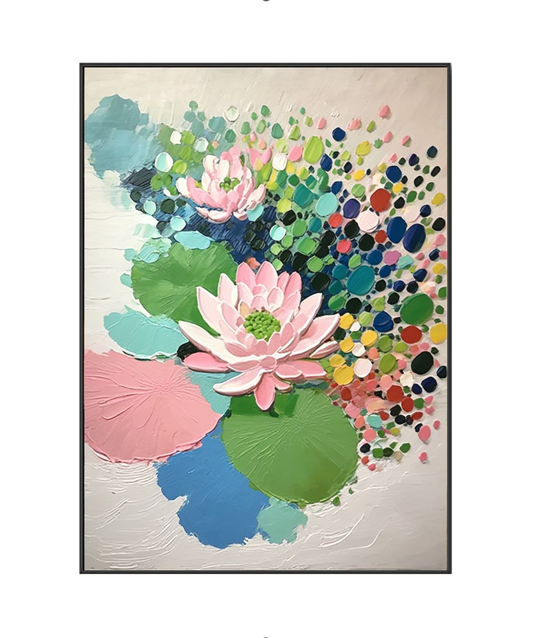 Enchanted Lotus Symphony: A Vivid Floral Dreamscape