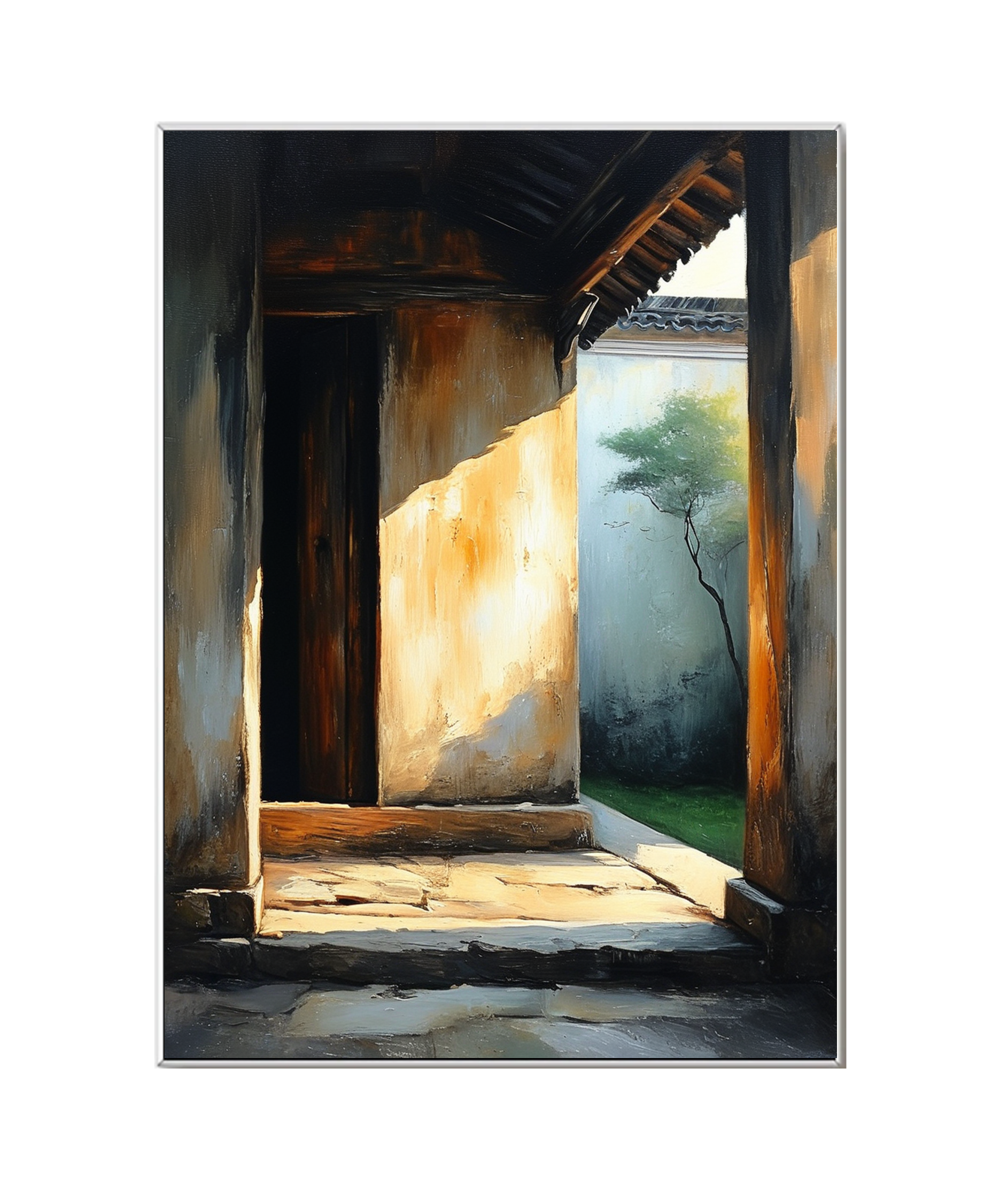 Sunlit Serenity in an Ancient Courtyard