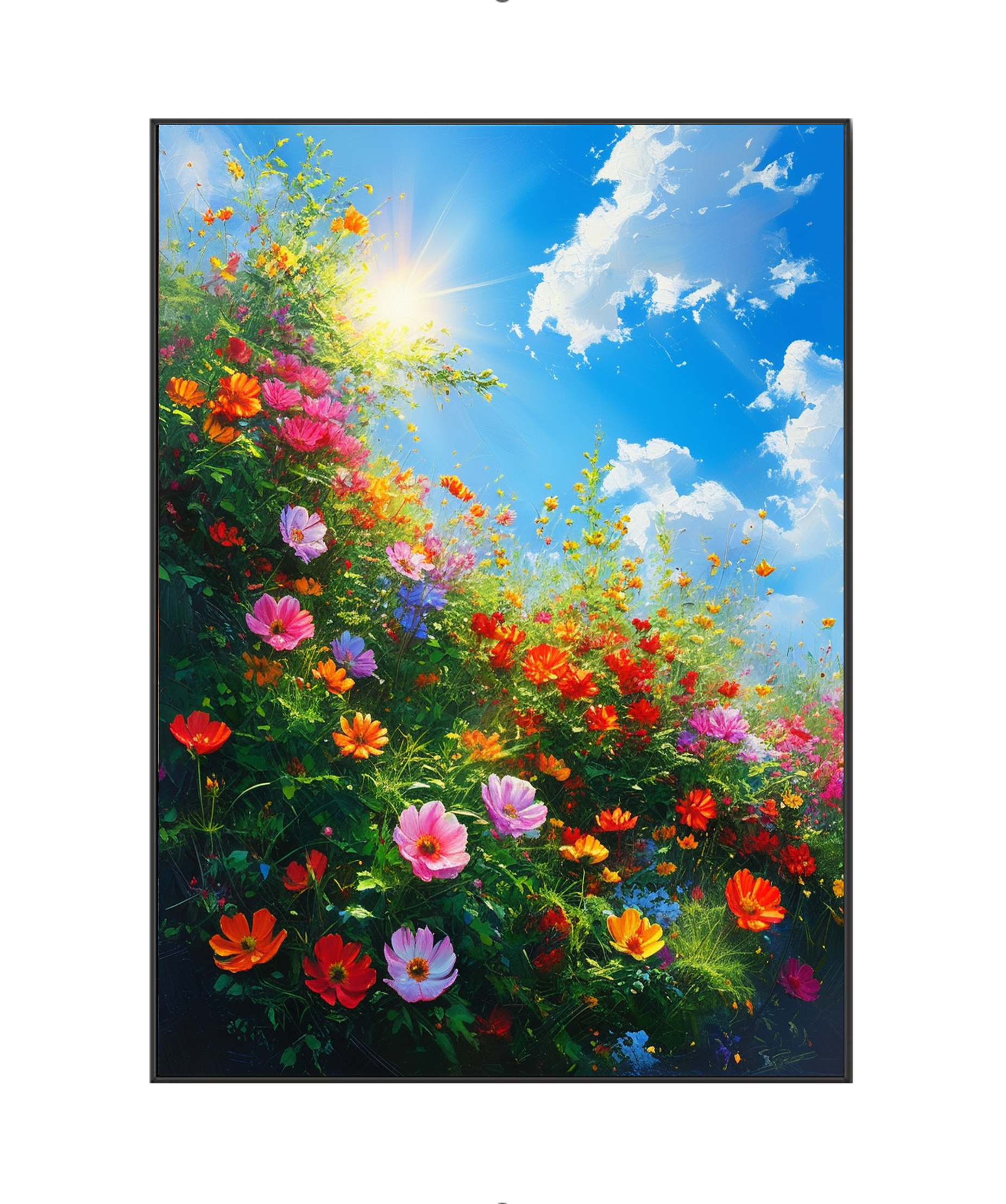 Sun - Kissed Flower Field: A Symphony of Colors