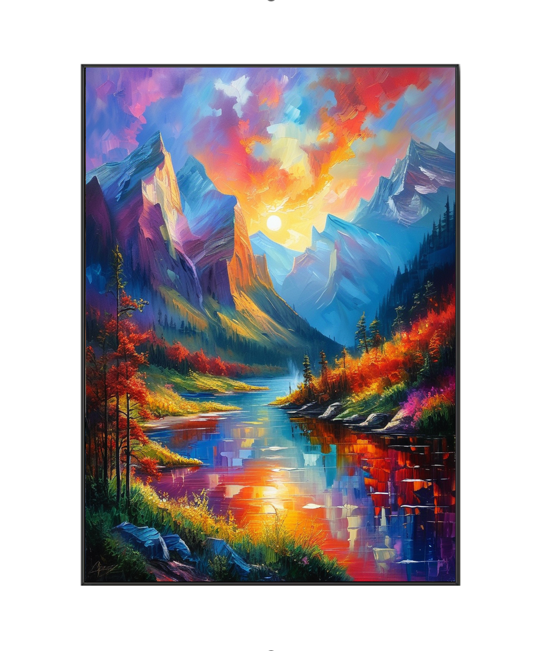 Sunset Symphony in the Mountain Valley