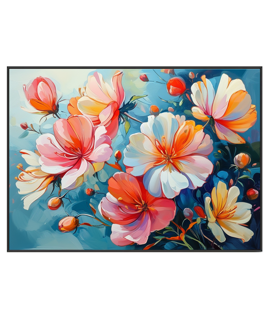 Délice fleuri aux teintes bleues 