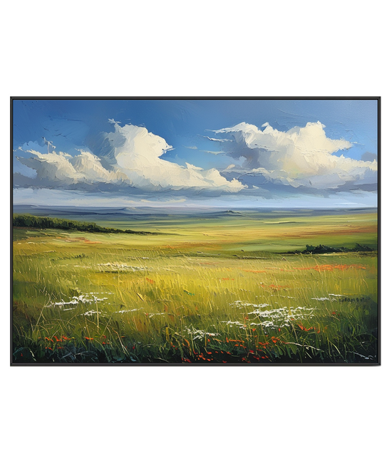 Vast Prairie Under a Dramatic Sky