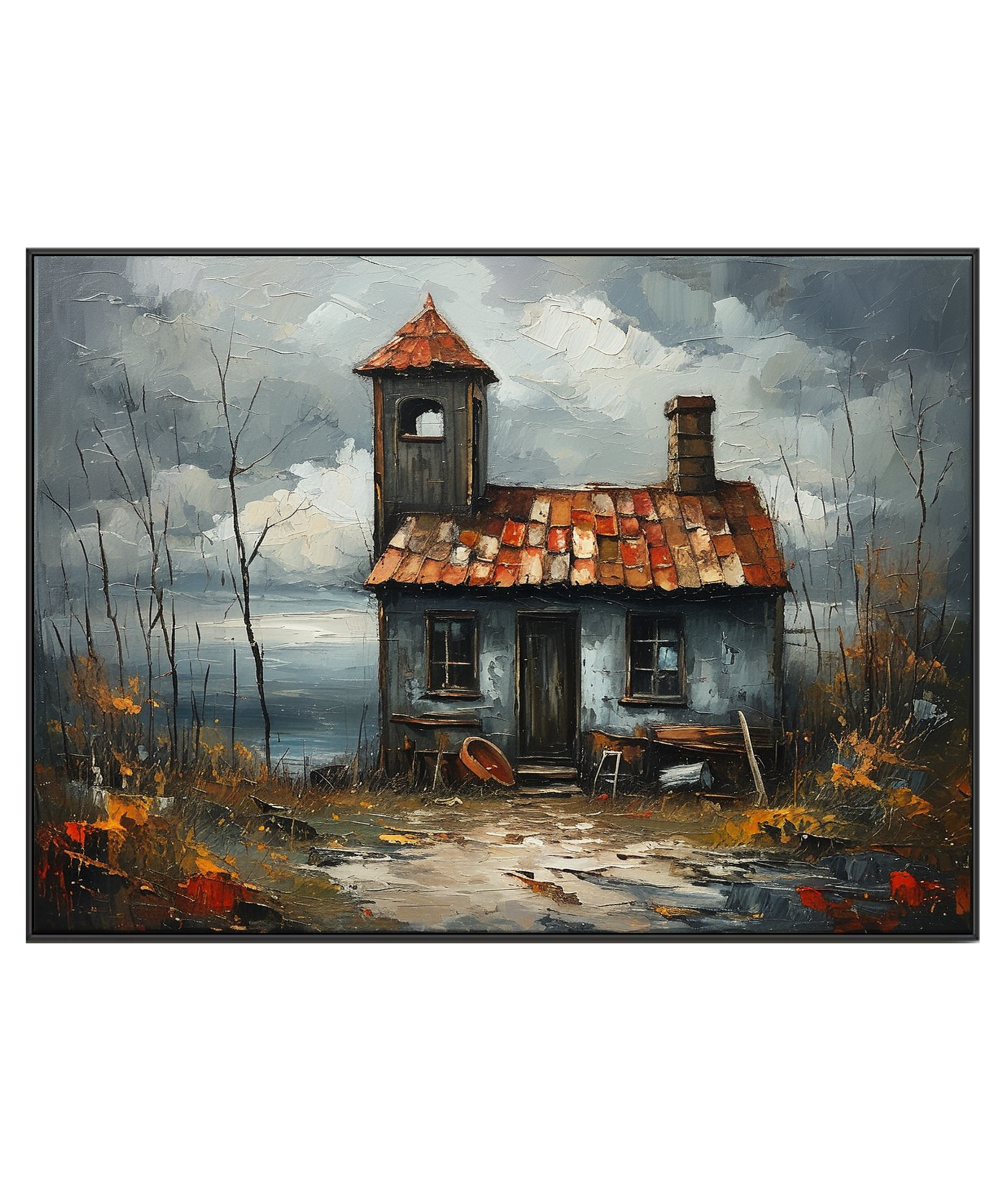 The Lonely Cottage by the Shore