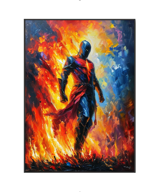 The Blazing Avenger: A Hero's Stride