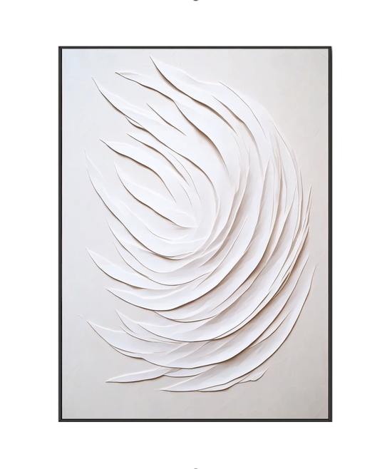 Ethereal Whirl: The Abstract Feather - like Form