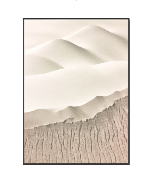 Sérénité des dunes : un paysage désertique monochrome 