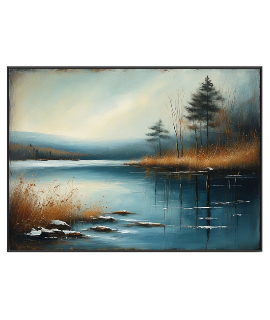 Serene Winter Lakescape