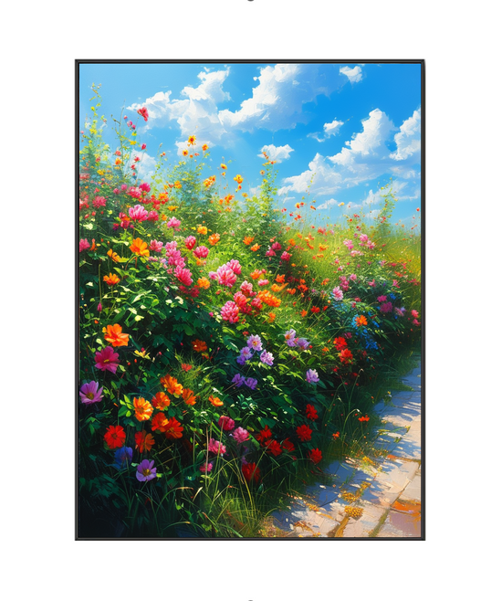 Pathway Through a Blossoming Paradise
