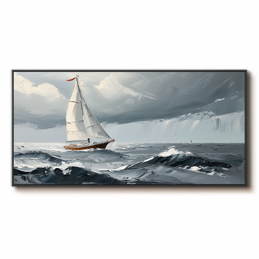 Sailboat in a Stormy Sea