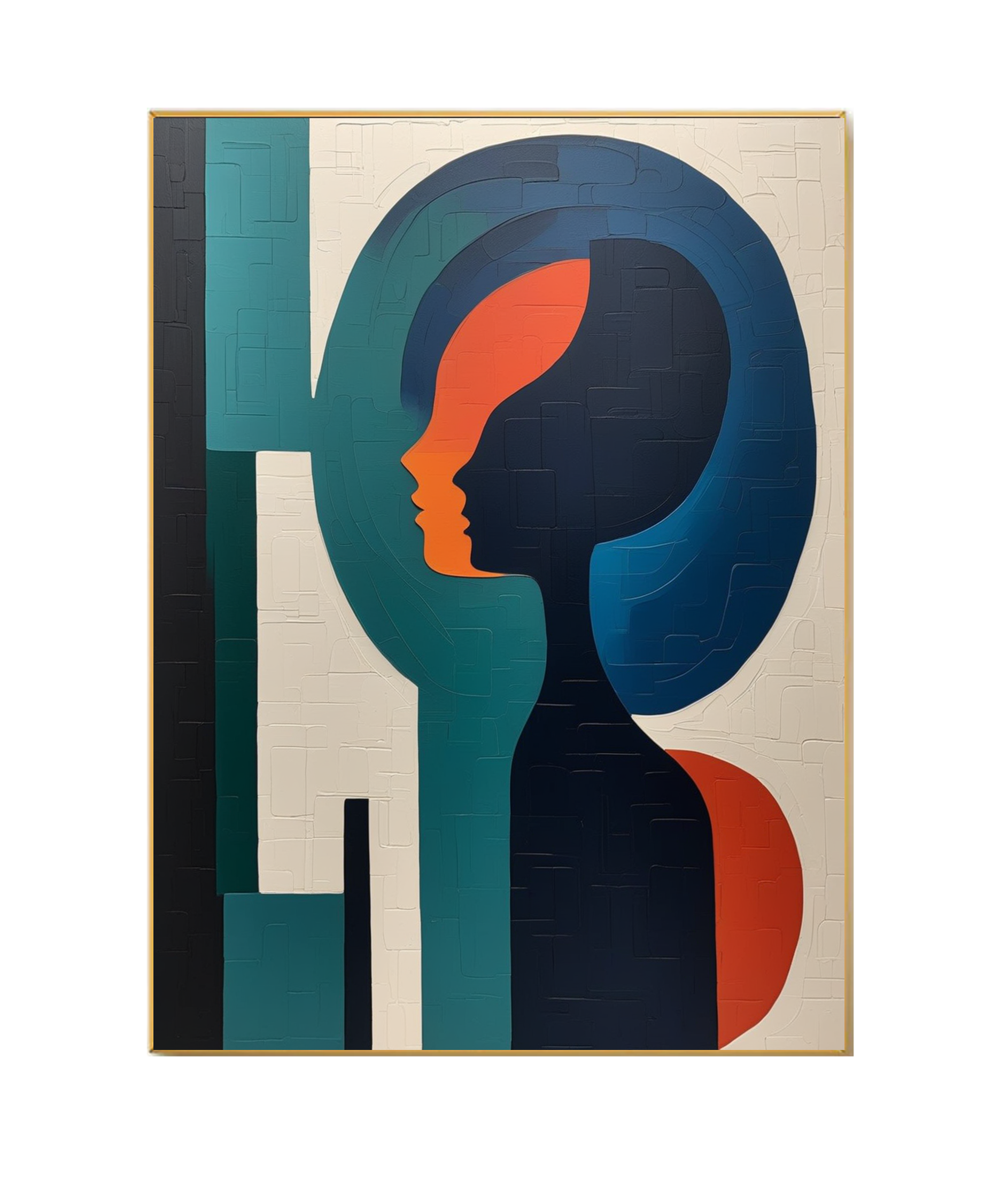 Enigmatic Profile: The Interplay of Color and Shape