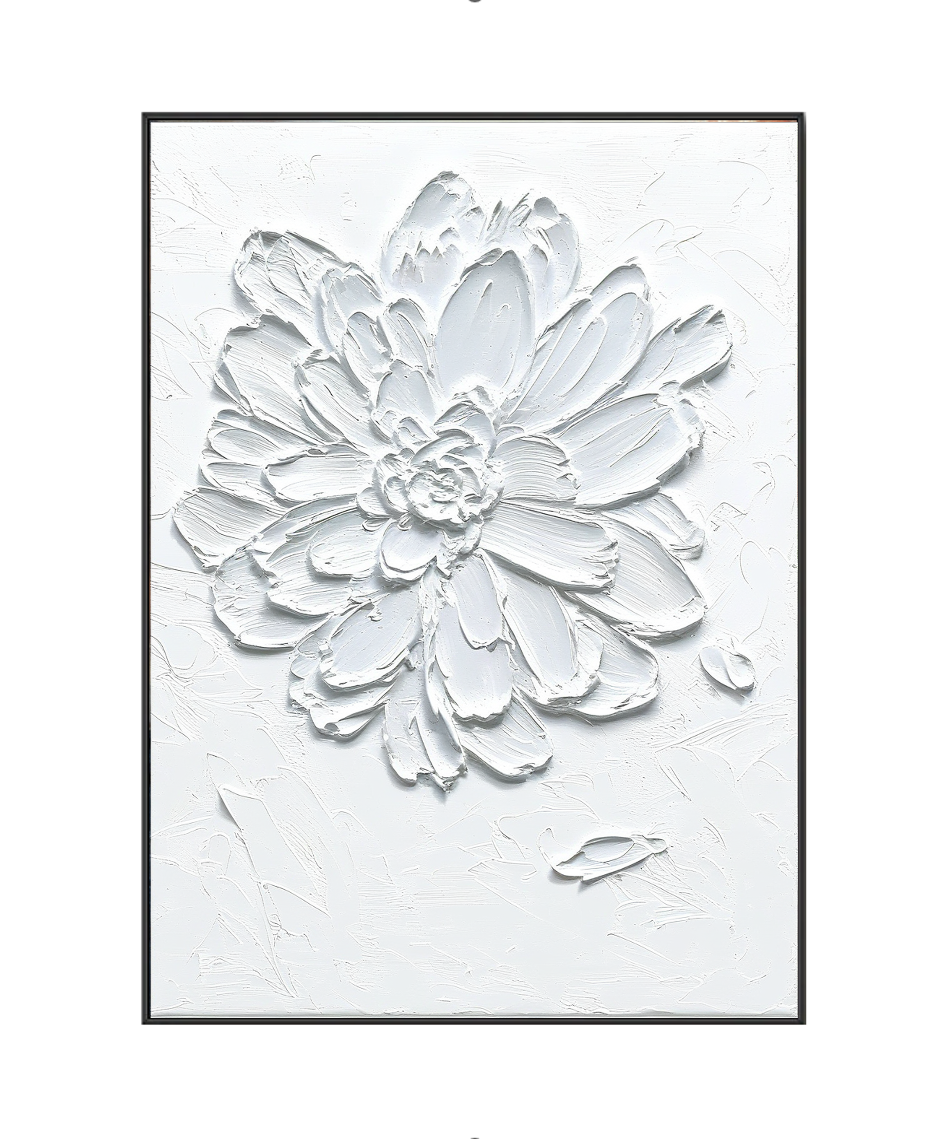 Blossom in Monochrome: The Textured White Flower