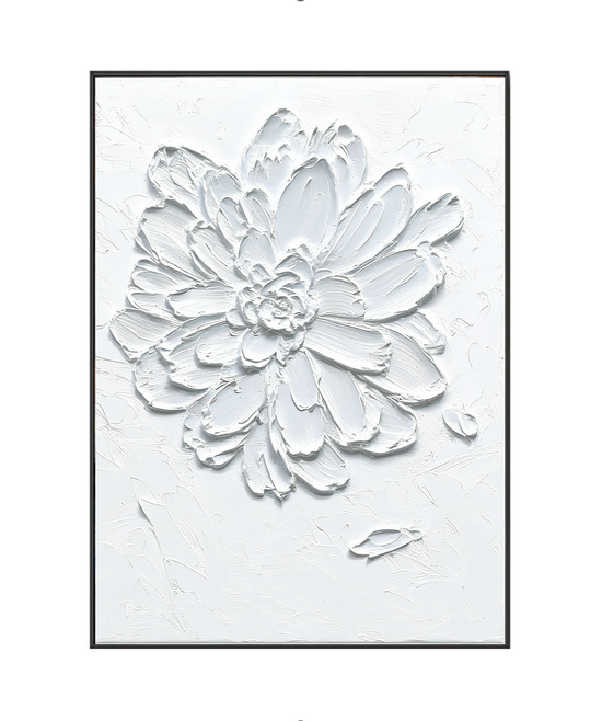 Blossom in Monochrome: The Textured White Flower