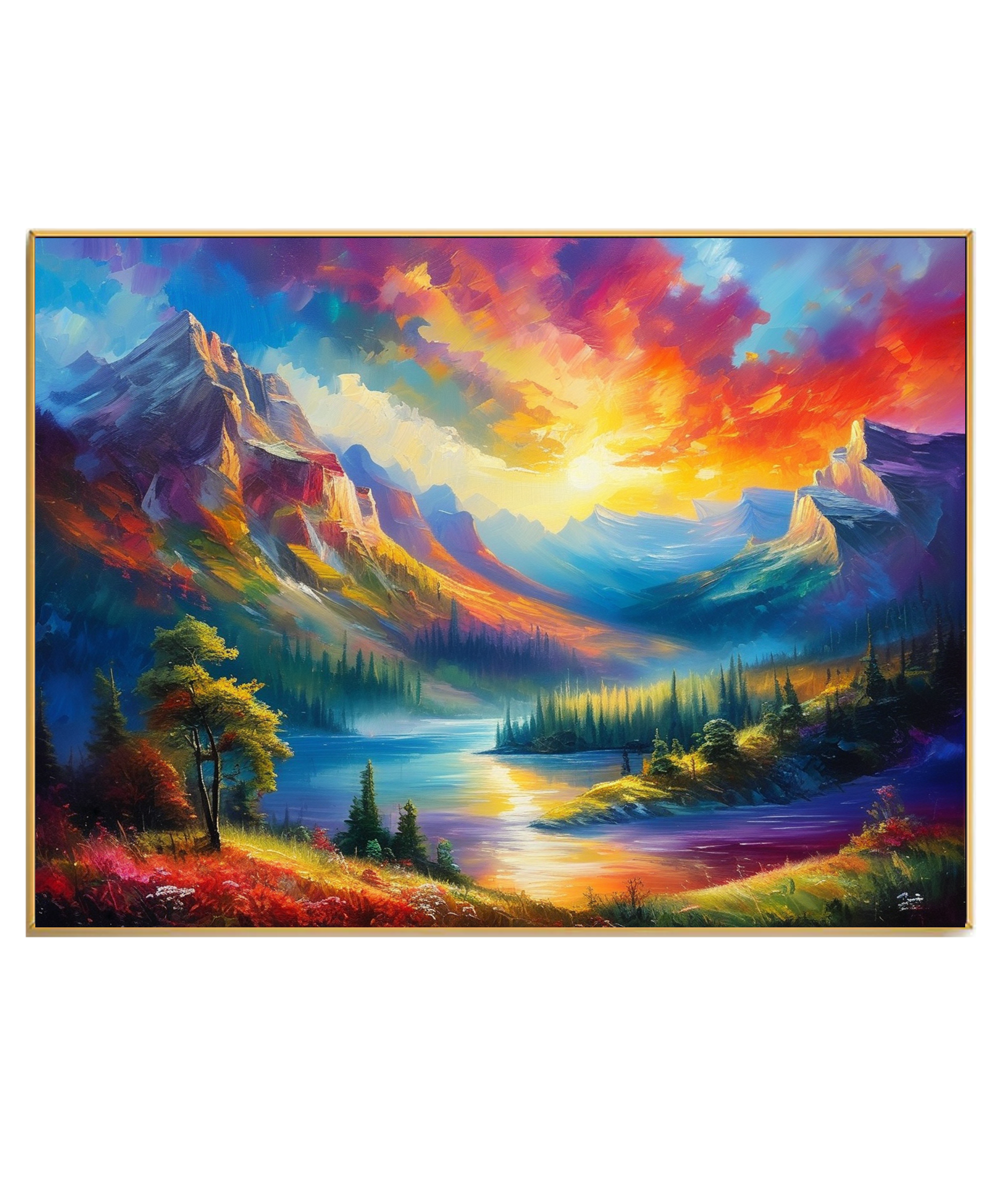 Spectacular Sunset over Mountainous Paradise