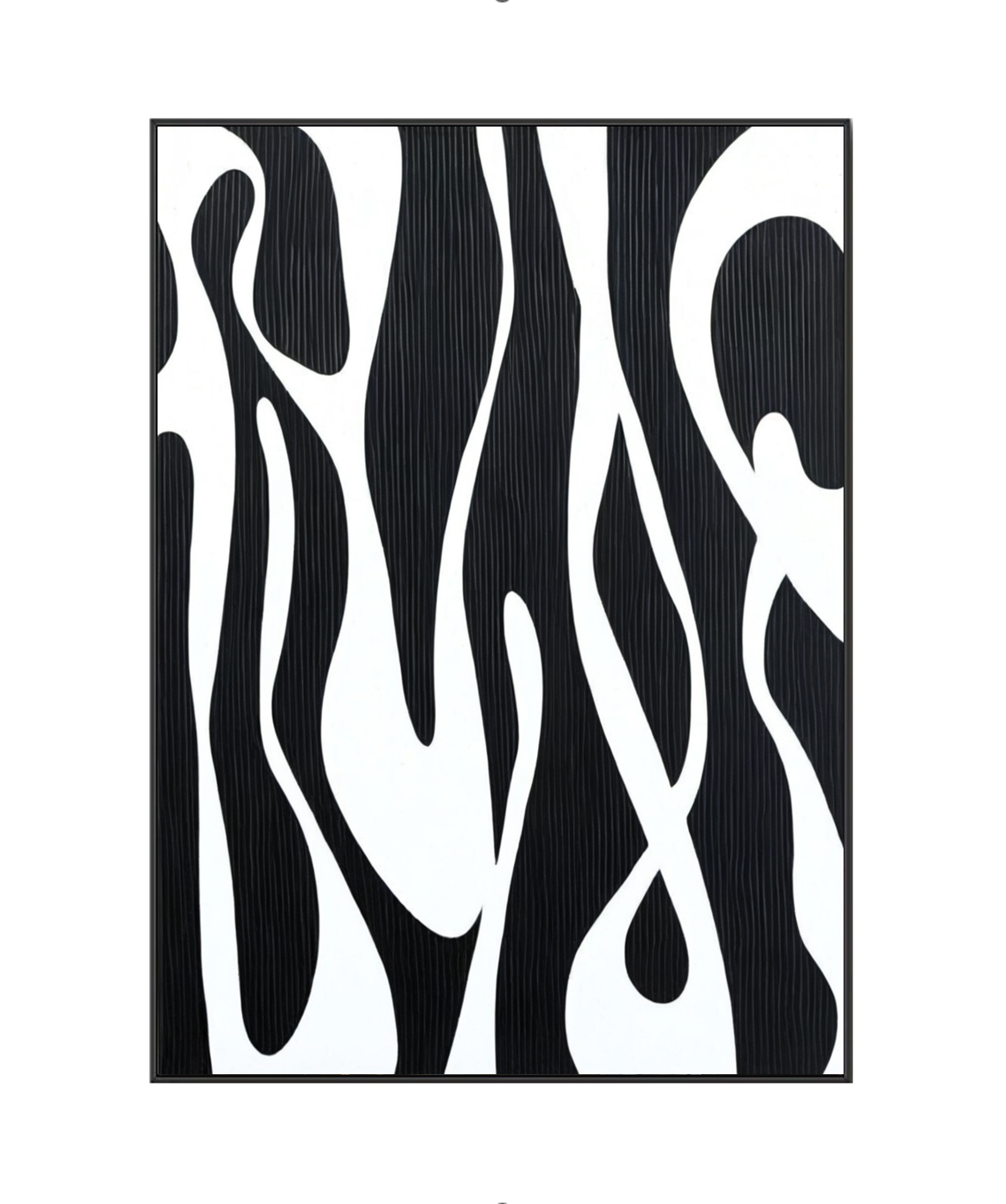 Fluid Forms in Monochrome: A Dynamic Abstract Composition