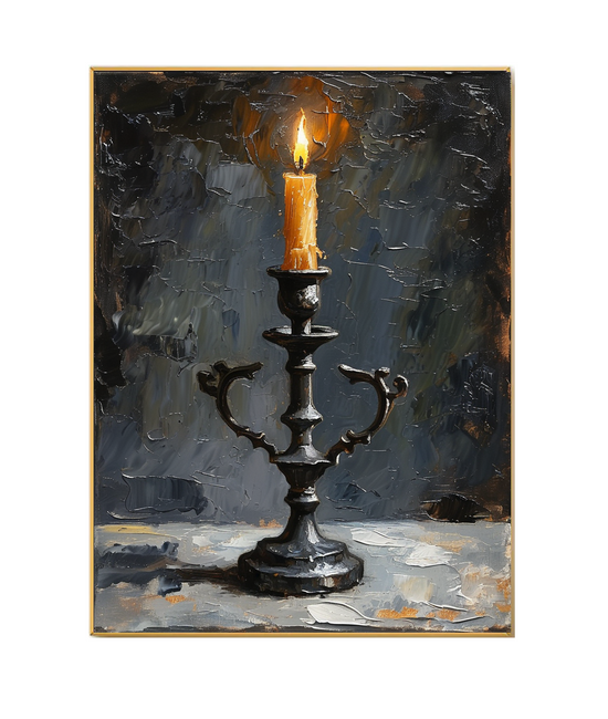 Flickering Hope: The Candle's Glow