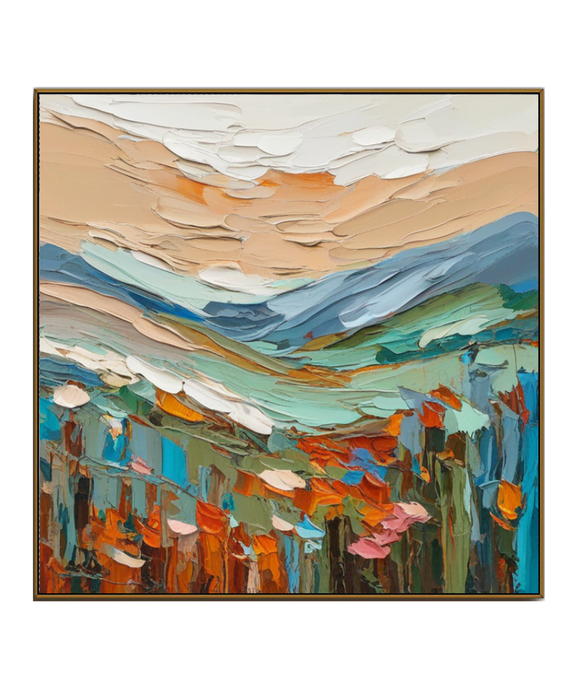 Textured Tapestry of a Mountainous Landscape