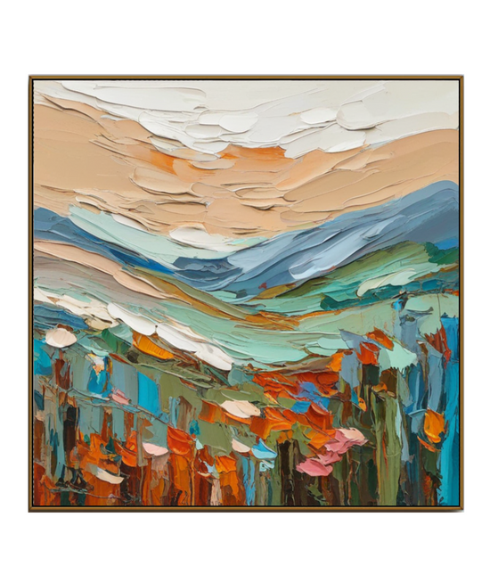 Textured Tapestry of a Mountainous Landscape