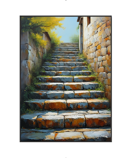 Chemin vers l'inconnu : les anciens escaliers de pierre 