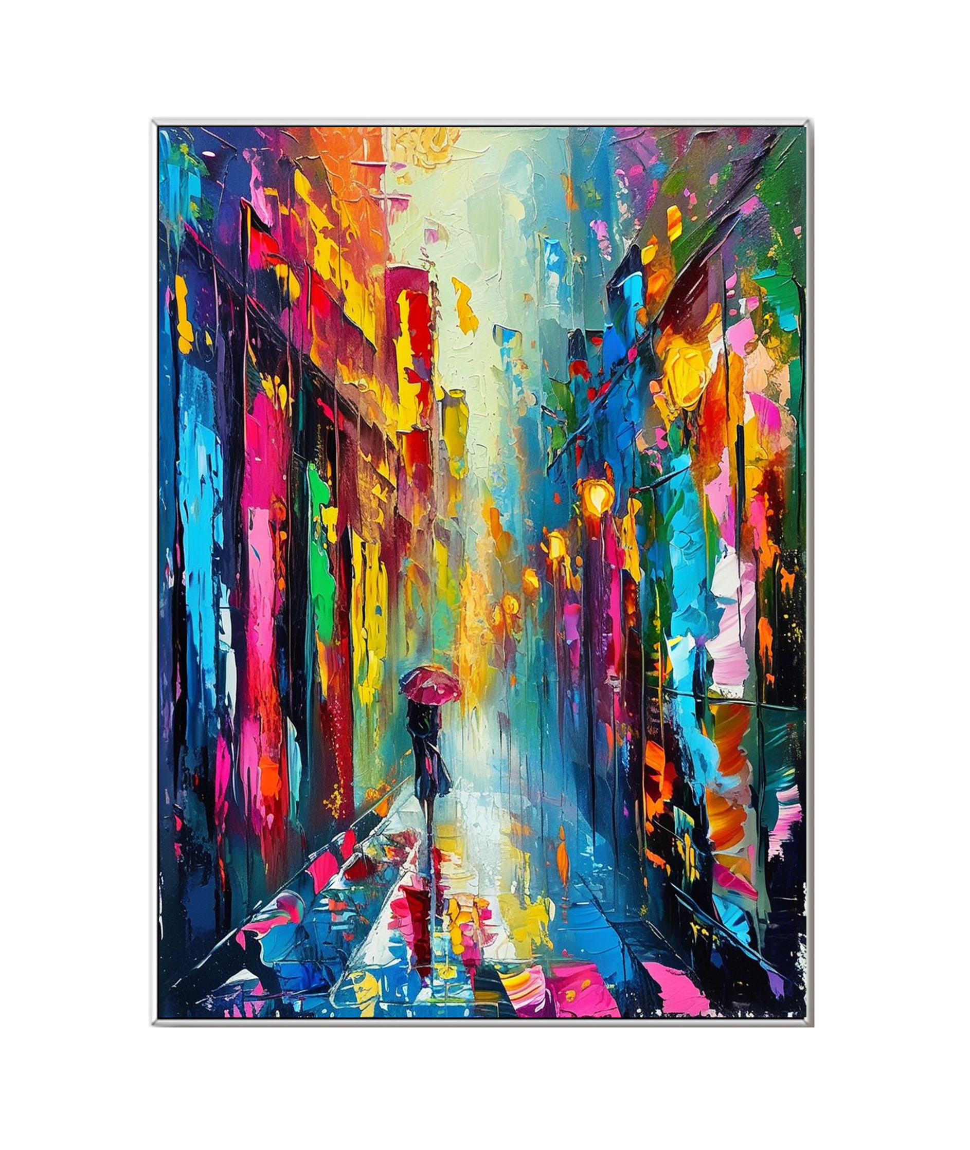 Rainy Reverie in the Colorful City