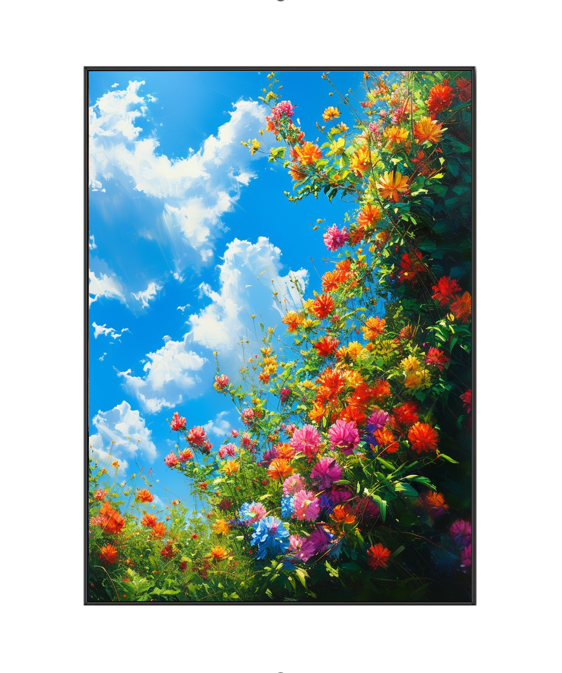 Floral Reverie Under a Azure Canopy