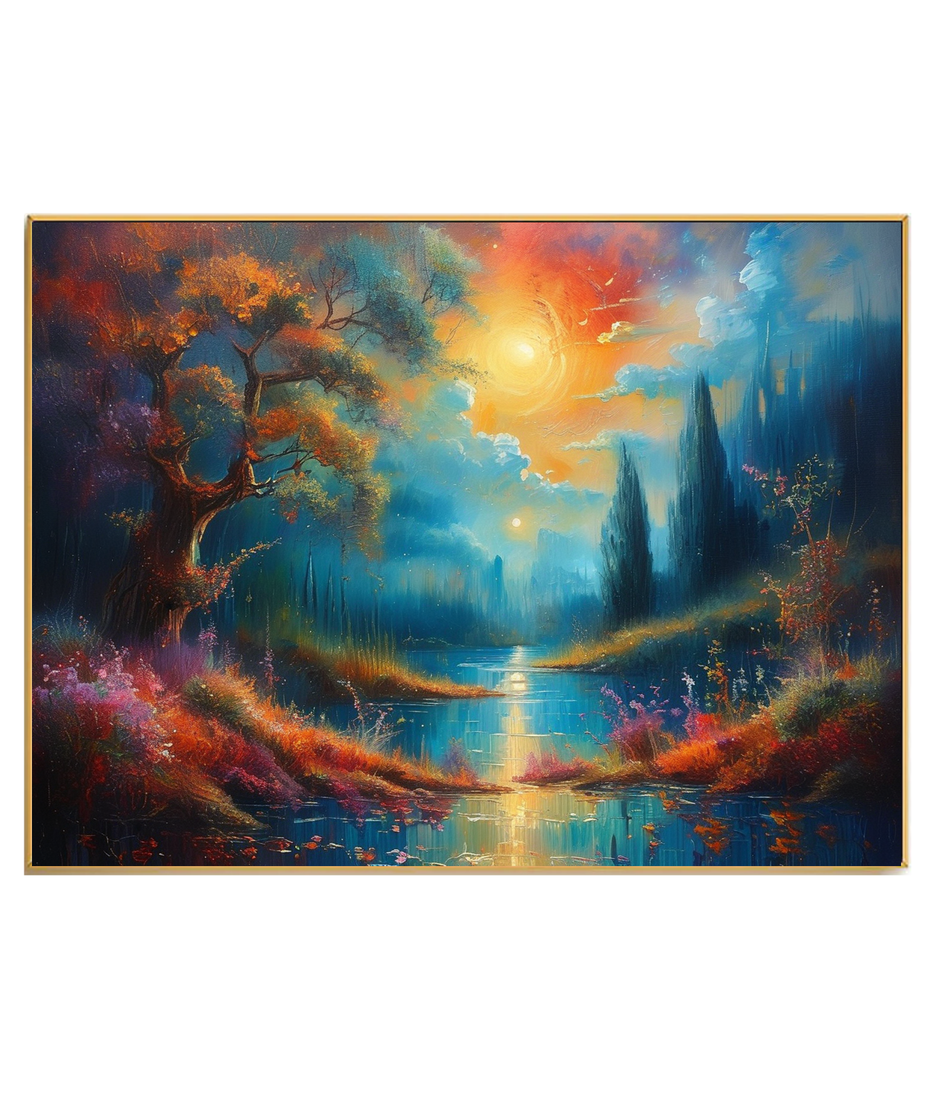 Mystical Sunset by the Enchanted River