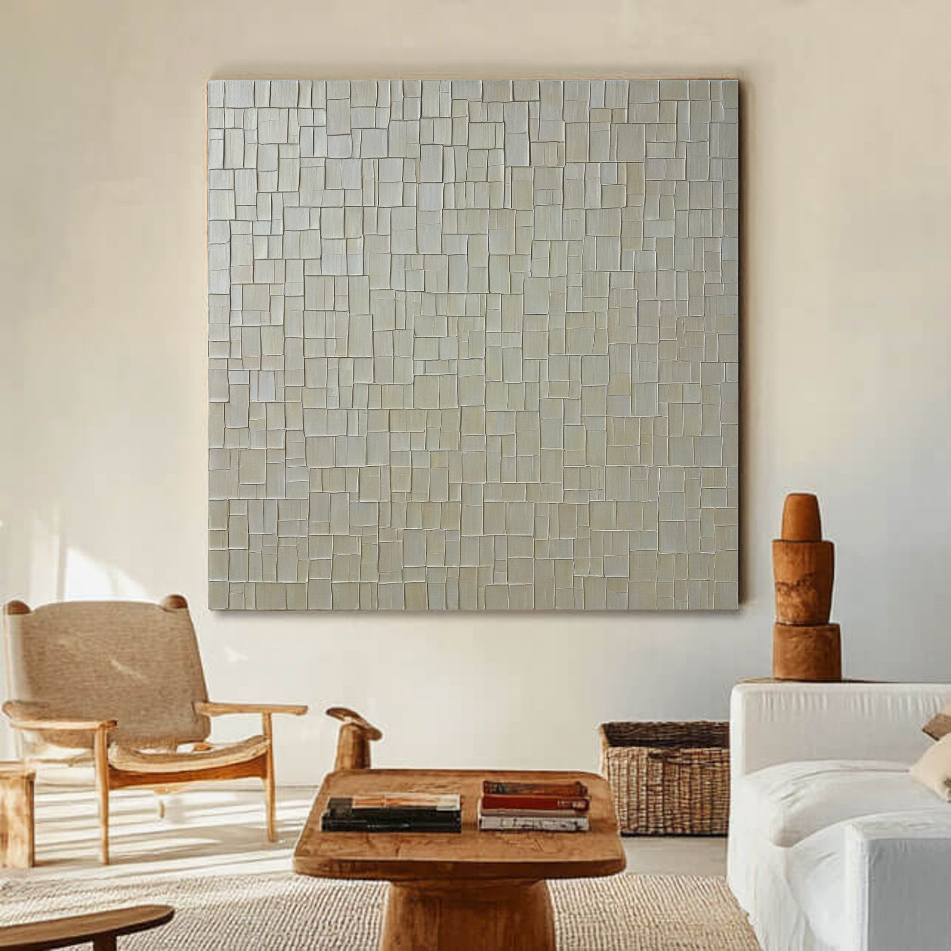 Serene Mosaic of Neutral Tones