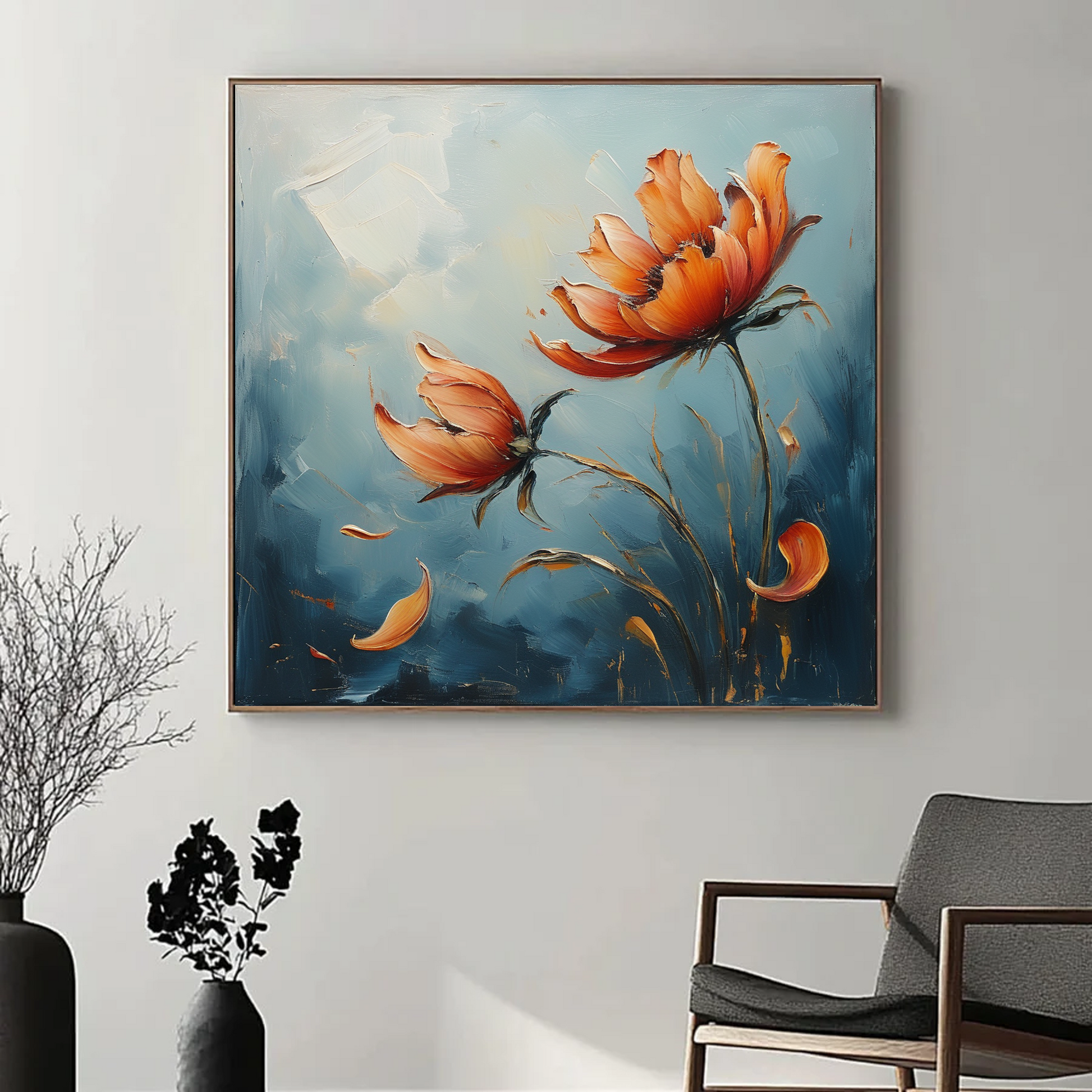 Fading Beauty of Orange Blooms