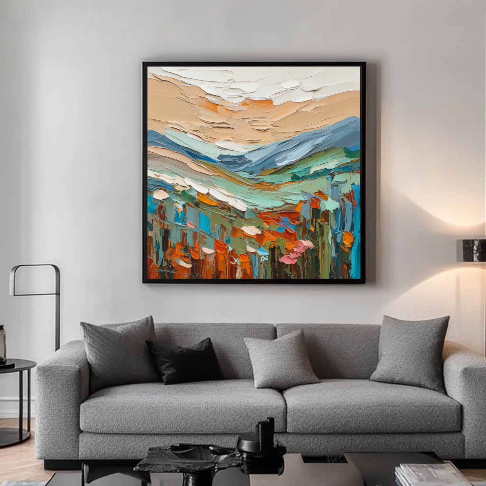 Textured Tapestry of a Mountainous Landscape
