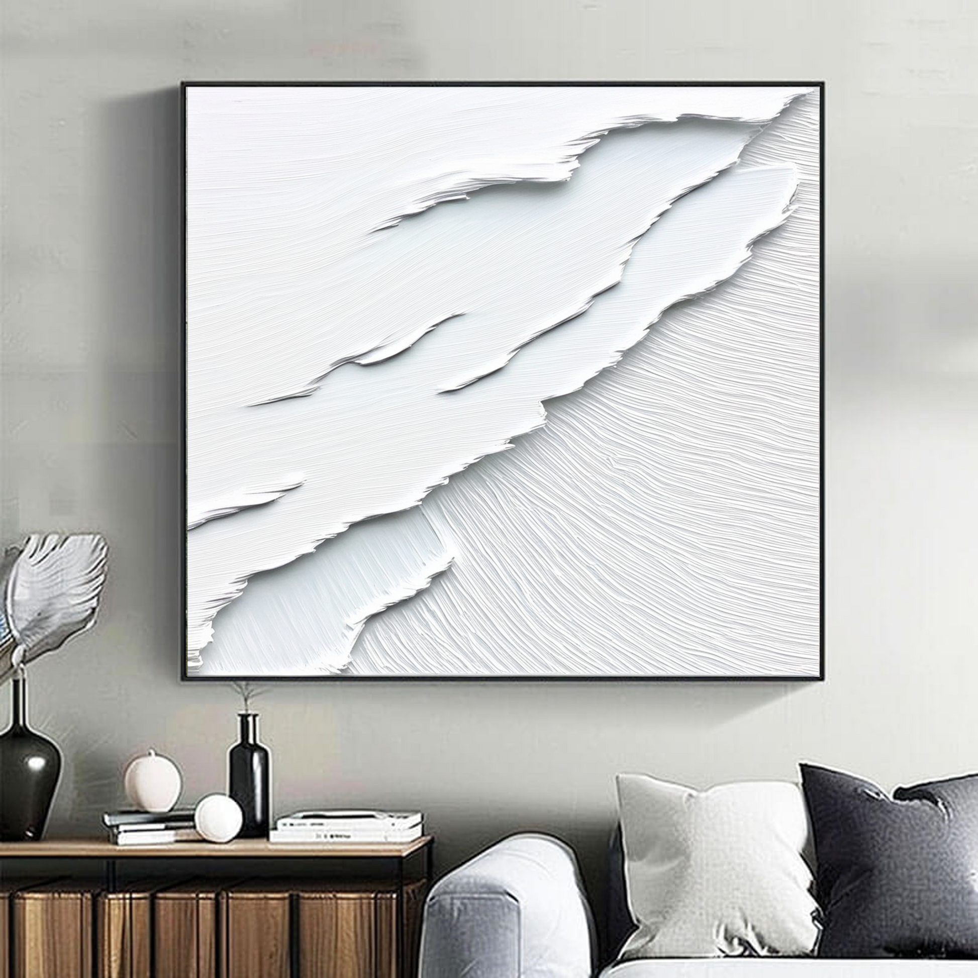 Frosty Ripples of White