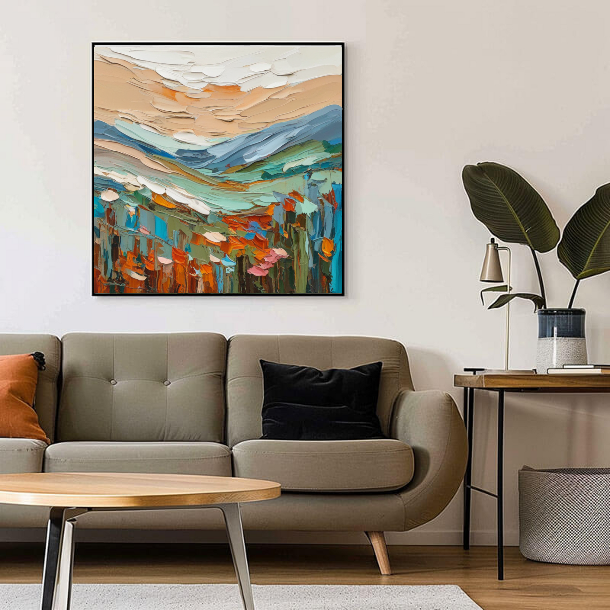 Textured Tapestry of a Mountainous Landscape