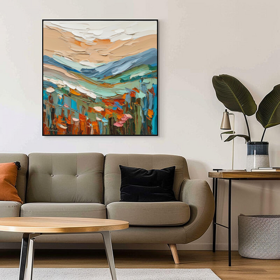 Textured Tapestry of a Mountainous Landscape