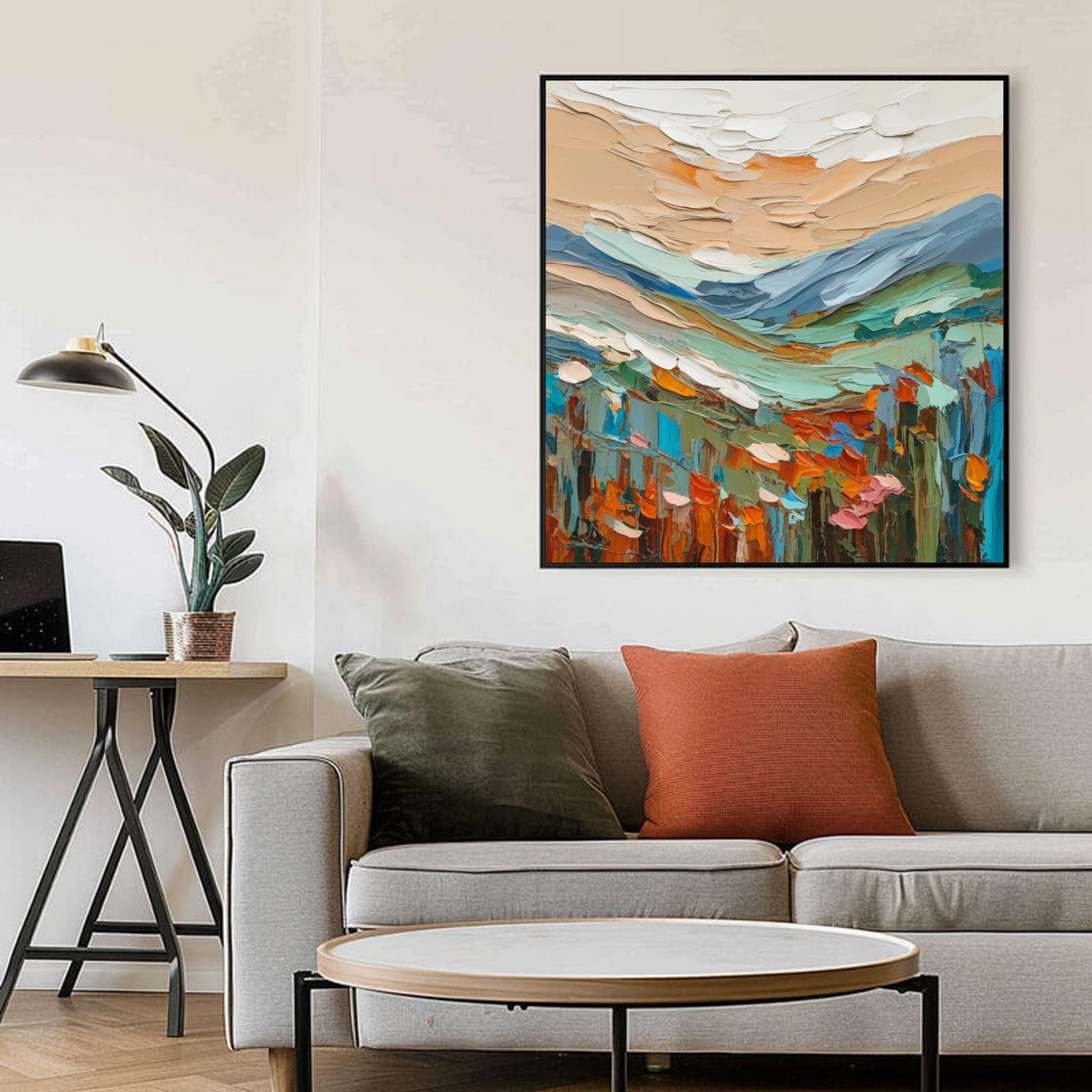 Textured Tapestry of a Mountainous Landscape