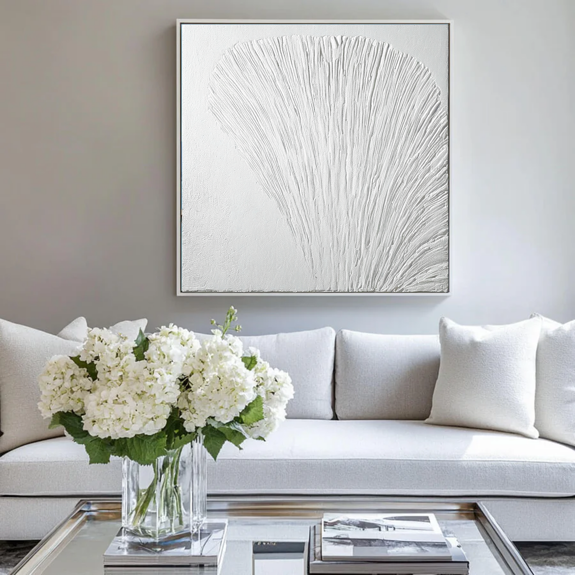 Ethereal Fan of White Textures